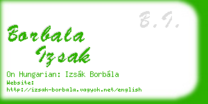 borbala izsak business card